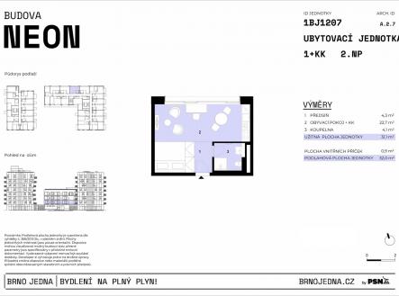 Prodej bytu, 1+kk, 32 m²