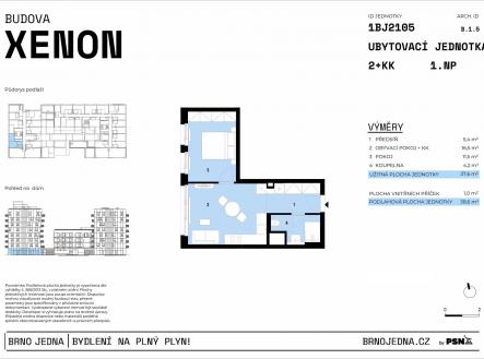 Prodej bytu, 2+kk, 39 m²