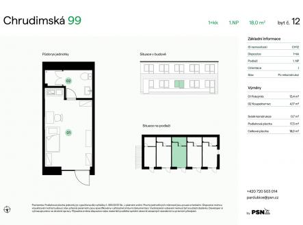 Prodej bytu, 1+kk, 18 m²