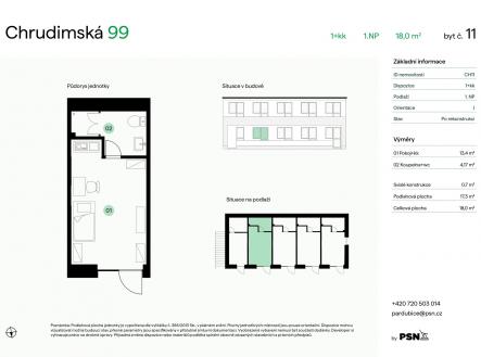 Prodej bytu, 1+kk, 18 m²