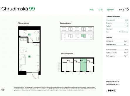 Prodej bytu, 1+kk, 18 m²