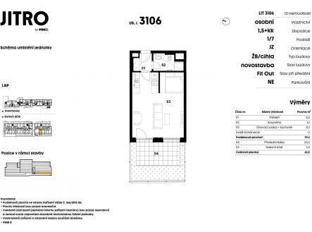 Prodej bytu, 1+kk, 63 m²