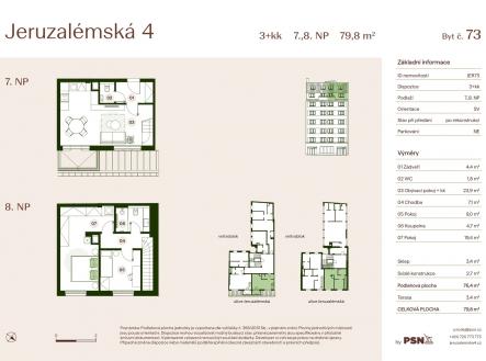 Prodej bytu, 3+kk, 80 m²