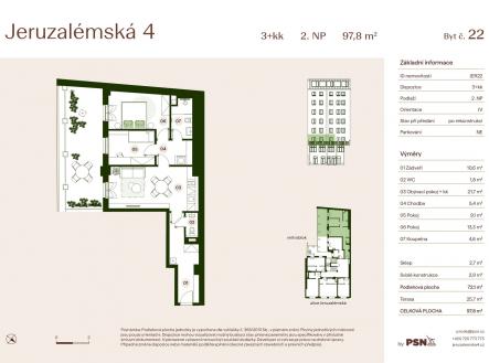 Prodej bytu, 3+kk, 98 m²
