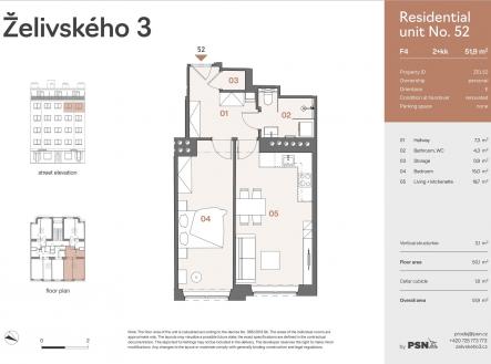 Prodej bytu, 2+kk, 52 m²