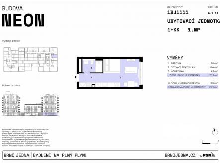 Prodej bytu, 1+kk, 27 m²