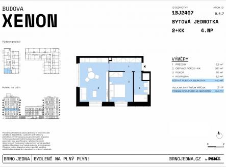 Prodej bytu, 2+kk, 45 m²