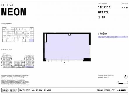 Prodej obchodní prostory, 54 m²