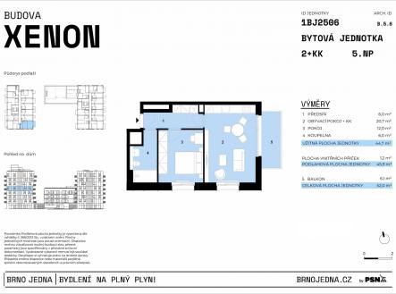 Prodej bytu, 2+kk, 52 m²