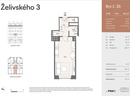 Prodej bytu, 1+kk, 32 m²