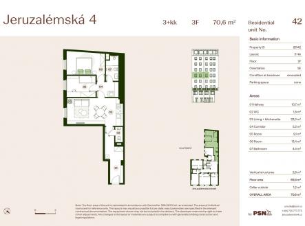 Prodej bytu, 3+kk, 71 m²