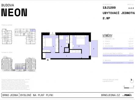Prodej bytu, 2+1, 53 m²