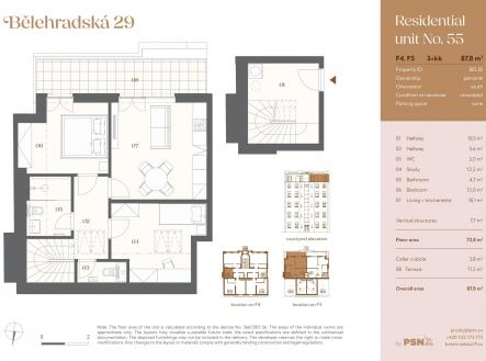 Prodej bytu, 3+kk, 88 m²