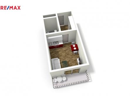 Pronájem bytu, 1+kk, 26 m²