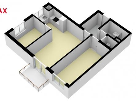 Pronájem bytu, 3+kk, 64 m²