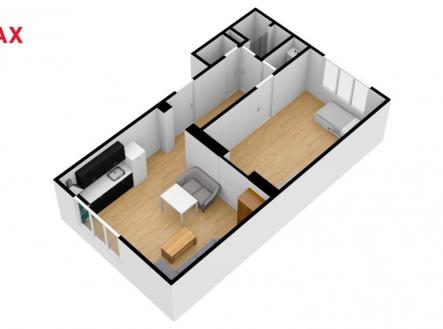 Pronájem bytu, 2+kk, 54 m²