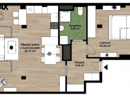 Prodej bytu, 2+kk, 59 m²