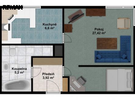 Pronájem bytu, 2+kk, 45 m²