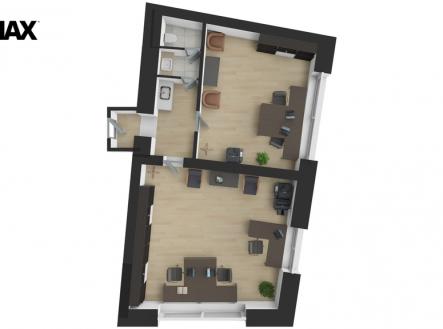 Pronájem kanceláře, 51 m²