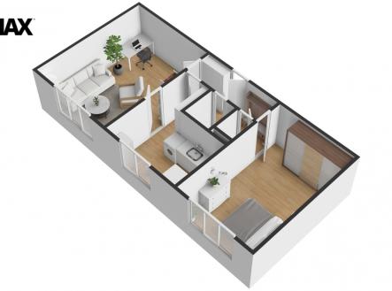 Pronájem bytu, 2+1, 52 m²
