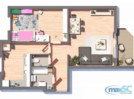 Prodej bytu, 2+1, 58 m²