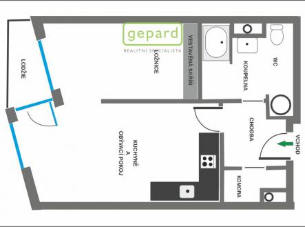 Prodej bytu, 2+kk, 47 m²