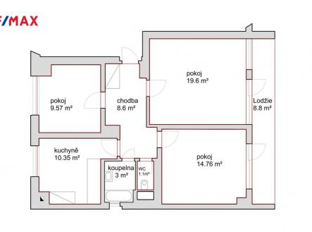 Prodej bytu, 3+1, 76 m²