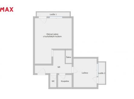 Pronájem bytu, 2+kk, 61 m²