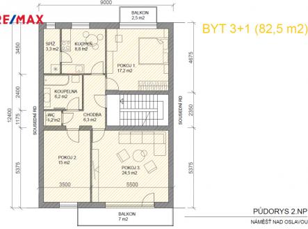 Prodej bytu, 3+1, 82 m²