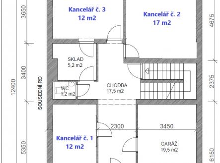 Pronájem - kanceláře, 17 m²