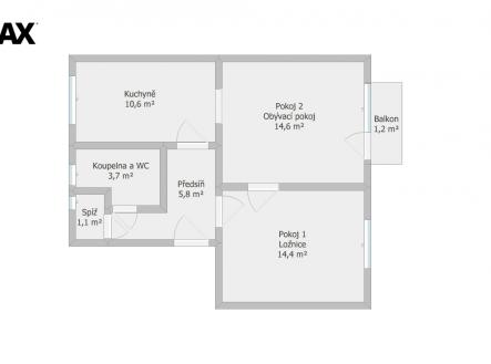 Prodej bytu, 2+1, 51 m²