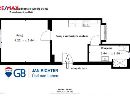 Pronájem bytu, 1+1, 36 m²