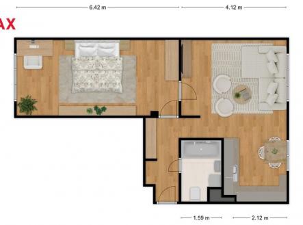 Prodej bytu, 2+1, 56 m²