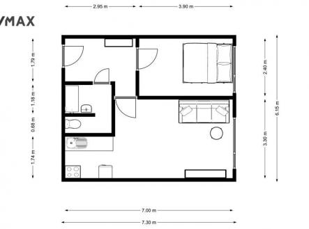 Prodej bytu, 2+kk, 41 m²