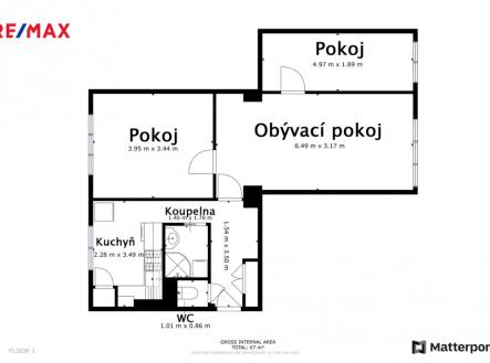 Prodej bytu, 3+1, 65 m²