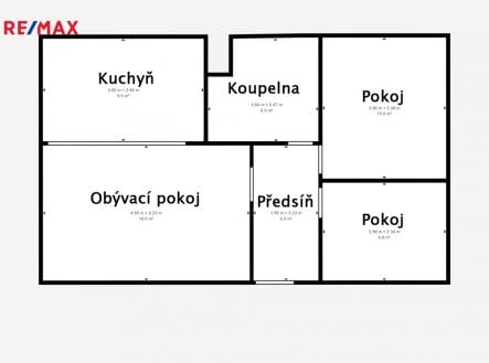 Prodej bytu, 3+kk, 56 m²