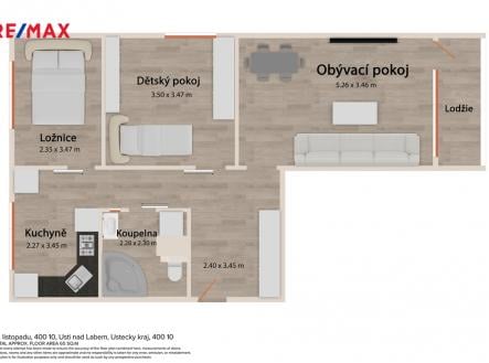 Prodej bytu, 3+1, 65 m²