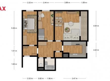 Prodej bytu, 3+1, 72 m²