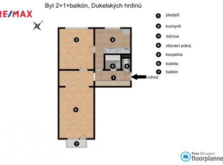 Pronájem bytu, 2+1, 51 m²
