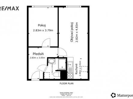 Pronájem bytu, 2+kk, 40 m²
