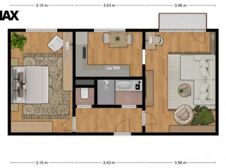 Prodej bytu, 2+1, 54 m²