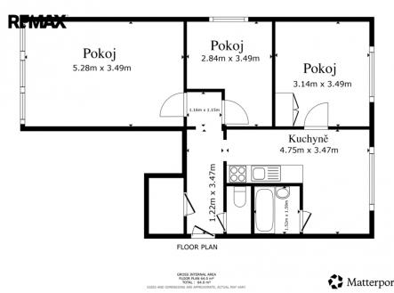 Prodej bytu, 3+1, 62 m²