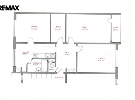 Pronájem bytu, 3+1, 82 m²