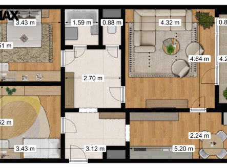 Prodej bytu, 3+1, 80 m²