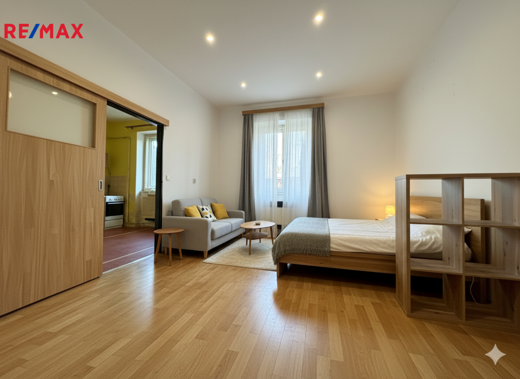 Vizualizace, jak by mohl vypadat pokoj