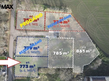 Prodej pozemku pro bydlení, 773 m² , Koporeč (Lišnice, okr. Most)