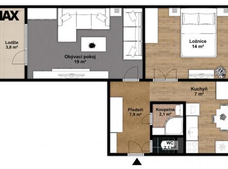 Prodej bytu, 2+1, 51 m²