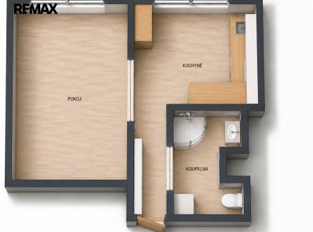 Pronájem bytu, 1+1, 38 m²