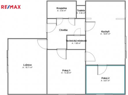 Prodej bytu, 3+1, 62 m²