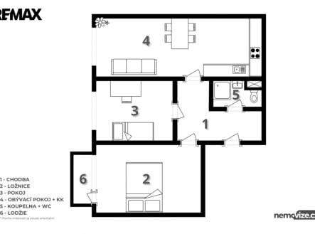 Prodej bytu, 3+kk, 64 m²
